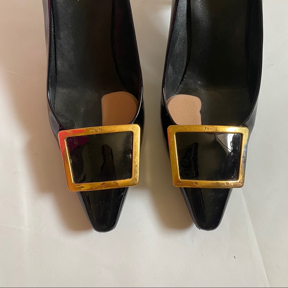 Prada black shoes sz 36.5 - Picture 3 of 8